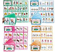 HONTOUSIP Verbos irregulares/sustantivos plurales/grados de comparación/tarjetas flash de tiempo verbal para niños|Para jardín de infantes/profesor/terapeutas de autismo, herramientas y juguetes