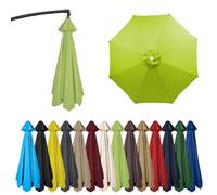 HonunGron UV50+ Tela De Recambio Sombrilla 2 M 2.7M 3M + 6/8 Varillas, Toldo De Repuesto Para Sombrilla De Patio Jardín, Cubierta De Repuesto para Parasol En Voladizo (3m 6 Ribs,Verde Claro)