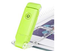 HONWELL Lámpara de lectura con clip LED Luz de libro, Luz de lectura para libros en la cama, Luz para el cuidado de los ojos, USB recargable, 2 configuraciones de brillo para protección ocular, Verde