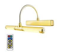 HONWELL - Lámpara de pared con mando a distancia, cabezal de iluminación giratorio de 13 pulgadas con 3 modos de iluminación, lámpara de visualización de atenuación con temporizador para marco de