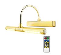 HONWELL Luces de Pared con Control Remoto AA, Funciona con Pilas, Brazo oscilante de 180 Grados y Brillo Regulable, Temporizador para Diana, Pintura y Retrato