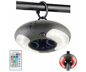 HONWELL Luz para sombrillas, Lamparas a Pilas para Sombrilla, Regulable Luz del paraguas del patio con control remoto, Parasol LED para Camping, Jardín, Playa, Tienda