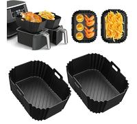 HONYAO Accesorios Freidora de Aire para Ninja Dual Zone, 2 Piezas Molde Silicona Freidora de Aire Compatibles con Ninja Dual AF300EU, AF400EU y Otras Dual Zone 7,6L-10L Airfryer