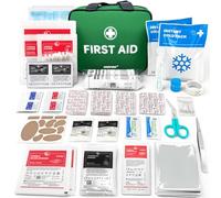 HONYAO Botiquín de Primeros Auxilios 180 Piezas, Kit Primeros Auxilios Completo, Botiquin para Hogar Coche Trabajo Deporte Viaje Cámping Niños, Verde