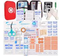 HONYAO Botiquín de Primeros Auxilios de 200 piezas, Mini Kit de Supervivencia Bolsa Médico de Emergencia Completo para Hogar Coche Barco Lugar Trabajo Mochila y Acampar Senderismo Viaje