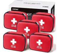 HONYAO Botiquín de Primeros Auxilios, Un Juego de 5, Mini Kit Primeros Auxilios, Botiquin Pequeño para Coche Casa Lugar Trabajo Mochila y Acampar Senderismo Viaje