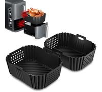 HONYAO Molde Silicona Freidora de Aire para Ninja Double Stack XL, 2 Piezas Accesorios Freidora de Aire Compatibles con Ninja Double Stack SL400EU/9.5L SL400EUCP/9.5L Airfryer