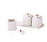 hOnYbmq Azucarero de cerámica, 3 Set of Sugar Container Spice Jar, Colorful Ceramic Coffee Sugar Canisters
