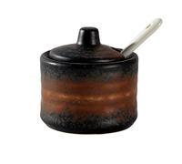 hOnYbmq Azucarero de cerámica, Japanese Sugar Bowl with Lid for Coffee Bar Countertop