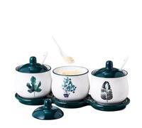 hOnYbmq Azucarero de cerámica, Sugar Storage Jar, Sugar Container Spice Jar, Sugar Salt Pot Seasoning Canister