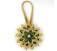 hOnYbmq Cortina de Cuerda, 2 Anillos magnéticos con Forma de Flor y Resorte de Alambre de Acero for Hebillas de Cortina magnéticas.