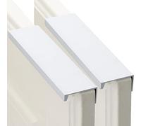 hOnYbmq Tiradores ocultos para cajones， Cabinet Handle Finger Edge Pull DrawerHandles Silver 2 Pieces(Overall length 800mm)