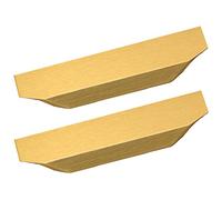 hOnYbmq Tiradores ocultos para cajones， DrawerHandles Wardrobe Kitchen Cupboard Furniture Knobs Brushed Bronze 2 Pieces (Overall length 300mm)