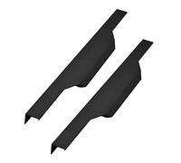 hOnYbmq Tiradores ocultos para cajones， Kitchen DrawerHandles Furniture Gate Hardware Knobs Black 2 Pieces(Overall length 1500mm)