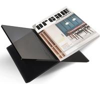 Honygebia Soporte Libros de Acrílico Negro - Atril para Libros de Acrílico con Marco en Cruz, Atril Libros Abiertos para Exhibición y Lectura, Adecuado para Arte Biblia Cocina Revista Receta Texto