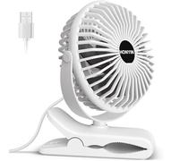 HONYIN Mini Ventilador USB con Clip, 720 Grados de Rotación Ventilador de Sobremesa Pequeño Silencioso, Pinza Ventiladores de Mesa para Hogar, Cama, Oficina y Escritorio