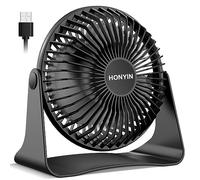 HONYIN Ventilador USB, Mini Ventilador USB Silencios con Ajustable 360 Grados de Rotación Personal Portátil Ventilador de Mesa para Hogar Oficina, Alimentado por USB