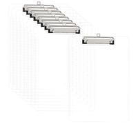 HONYUET 10 portapapeles transparentes A4, 31,5 x 22,5 cm, con clip de plástico transparente con escala para almacenamiento de documentos de oficina
