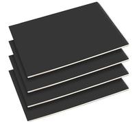 HONYUET Cuaderno de bocetos en espiral A3, cubierta negra, papel de 120 g/m², 42 x 29,7 cm, 60 páginas, paquete de 4, para creación de arte y uso en oficina