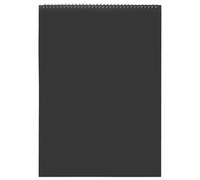 HONYUET Cuaderno de bocetos en espiral A3, negro, 42 x 29,7 cm, papel de 120 g/m², 60 páginas, bloc de notas de creación artística para oficina en casa