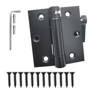 Hoobar Paquete de 2 bisagras de acero inoxidable de 3 pulgadas con resorte, tensión ajustable para garaje, puerta delantera y trasera (7,6 cm)