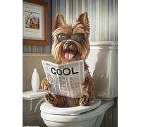 Hoobee Diamond Painting Perro, Diamond Painting Kit Animal, Punto De Cruz Pintura De,Diamante Completo Bordado Taladro Completo Cristal Diamante Decoración De La Pared Del Hogar (30x40 cm)-10