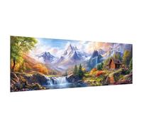 Hoobee Gran Tamaño Diamond Painting Montañas, Diamond Painting Adultos Grande Paisaje, Diamante Completo Bordado Taladro Completo Cristal Diamante Decoración De La Pared Del Hogar 30x80cm