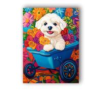 Hoobee Perro Diamond Painting, Diamond Painting Adultos Animal, Punto De Cruz Pintura De,Diamante Completo Bordado Taladro Completo Cristal Diamante Decoración De La Pared Del Hogar 30x40cm-67
