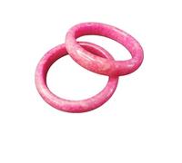 HOOBN Joyería de Mujer Brazalete de Jade Pulsera de Jade de Flor de durazno Colorida Natural Pulsera de Jade Rosa Pulsera de Moda for Mujer(XS55-56mm_Pink Peach Jade)