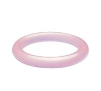 HOOBN Joyería de Mujer Natural Ágata Jade Calcedonia Rosa Circular Pulsera Joyería Jadeíta Brazaletes(56-58mm)