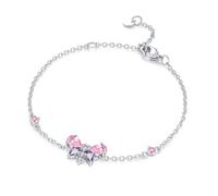 HOOBN Joyería de Mujer Pulsera Colorida Ajustable Brillante, Pulsera de Flores for Mujer, joyería Original, Regalo DIY(NBB0010)