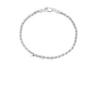 HOOBN Joyería de Mujer Pulsera de Cadena de Cuerda Trenzada con Corte de Diamante de 2,3 mm/3,3 mm Pulseras for Hombres y Mujeres(2.3mm-6.5 Inch)