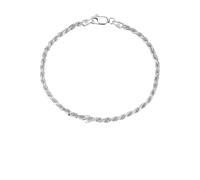 HOOBN Joyería de Mujer Pulsera de Cadena de Cuerda Trenzada con Corte de Diamante de 2,3 mm/3,3 mm Pulseras for Hombres y Mujeres(3.3mm-8 Inch)