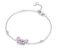 HOOBN Joyería de Mujer Pulsera de circón Pulsera de Piedras Preciosas Brillantes Alta joyería Ajustable for Mujeres(NBB0010)