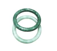 HOOBN Joyería de Mujer Pulsera Redonda de Jade Verde Blanco Natural, Brazalete Chino Tallado, Accesorios de joyería con dijes de Moda(58-60mm)