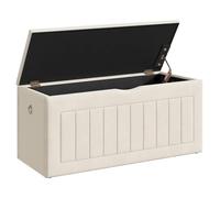 HOOBRO Armario de Almacenamiento de terciopelo para Juguetes, Largo de 100 cm, Caja de Almacenaje con Bisagras y Anillo de Tiro, Banco de Zapatos, para Habitación Infantil, Beige EBE210CW01G1