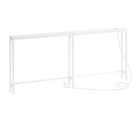 HOOBRO Consola con regleta, Consola con estación de Carga, Mesa Auxiliar Estrecha, Consola detrás del sofá, para Entrada, recibidor, recibidor, Blanco EWT185CXG01