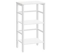 HOOBRO Estantería de Escalera, Estantería para Discos, Librería de 3 Estantes, Estantería para Plantas, Ahorro de Espacio, Estructura Metálica, Sala de Estar, Blanco EWW80CJ01