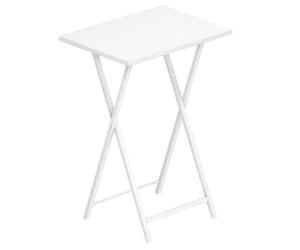 HOOBRO Mesa Plegable, Mesa Auxiliar Estilo Industrial para Comer en el Sofá, Mesa de Aperitivos para Espacios Pequeños, Fácil Almacenamiento Estructura Estable, EWW15BZ01