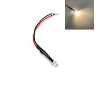 HOOCI 10 diodos emisores ultra brillantes de 5 mm con parte superior plana precableada de gran angular 3 V 5 V 6 V 9 V 12 V 24 V 36 V 48 V 110 V 220 V (color: blanco cálido, tamaño: 220 V)