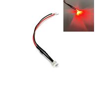 HOOCI 10 diodos emisores ultra brillantes de 5 mm con parte superior plana precableada de gran angular 3 V 5 V 6 V 9 V 12 V 24 V 36 V 48 V 110 V 220 V (color: rojo, tamaño: 24 V)