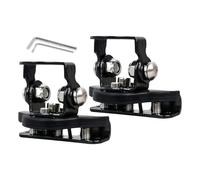 Hood Light Mount, Adjustable Bracket Support Set, 2pc Universal Fit Size Clamp Secure Hold Range, Stainless Steel Anti Rust Finish Precision Cut Detail, Vehicle Lighting Accessory Holder 2.17x 1.3in
