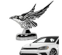 Hood Ornament - 57g 3D Car Emblem Self-Adhesive Eagle Stickers Car Decal | 3.54 * 3.54 * 4.13inch ABS Badge Sculpture Eagle Hood Ornament For Trucks Auto Styling