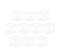 HOODANCOS 10 Cajas Cuadradas Pequeñas de Acrílico Transparente para Almacenamiento de Dulces Reutilizables, Tamaño Compacto Adecuado para Compartir Amigos y Familia