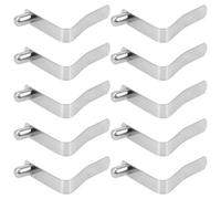 HOODANCOS 10 Piezas de Hebillas Forma de V para Clip de Presión y Resorte de Compresión Tamaño 6Mm para Varillas de Tienda de Campaña y Cierre de Tubos Accesorios Prácticos para Kayak y