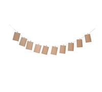 HOODANCOS 10 Piezas Marcos de Fotos Colgantes Kraft Clips y Cuerda para Decoración de Bodas y Manualidades