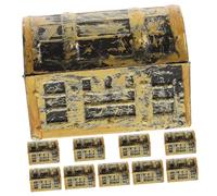 HOODANCOS 10 Piezas Mini Cofres del Tesoro Pirata Vintage Cajitas Pequeñas Decorativas para Joyería y Escena de Casas Miniatura Ornamento de Mesa Realista para Fiestas y Colecciones