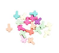 HOODANCOS 100 Cuentas Cruzadas De Acrílico De Para Collares Pendientes Y Ganchos Para Manualidades Con Cuentas De Chakras Incluidos. Color Aleatorio