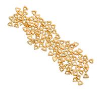 HOODANCOS 100 Cuentas Espaciadoras Triangulares Doradas 18K Metal Duradero 3X15Mm para Pulseras y Collares DIY Accesorios Sueltos para Bisutería y Manualidades