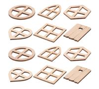 HOODANCOS 100 Unidades Mini Ventanas de Madera sin Terminar para Manualidades DIY Diseño Fácil de Montar y Estilo Cottage, Ideales para Escenas en Jardín y Balcón